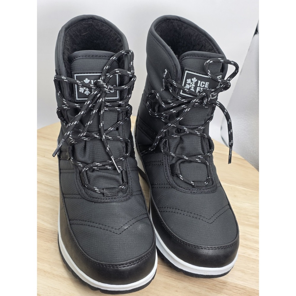 Women's Size 6 - Ice Fields Andrea 3 Winter Snow Boots Black Heat-MX Insulation - Picture 4 of 9